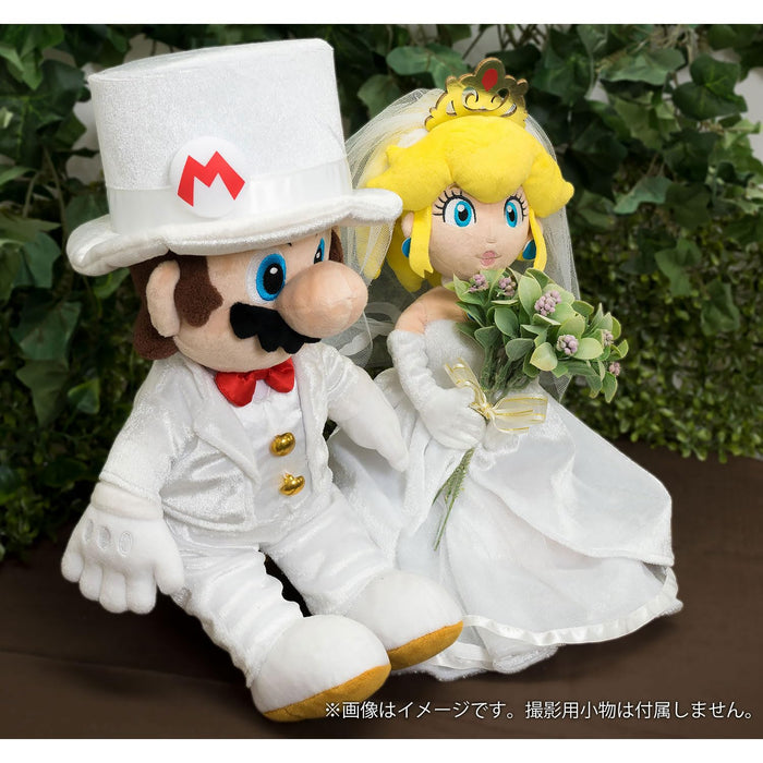 Sanei Boeki Super Mario Odyssey Ensemble de mariage Mario et Peach Peluche 34,5x18x40cm