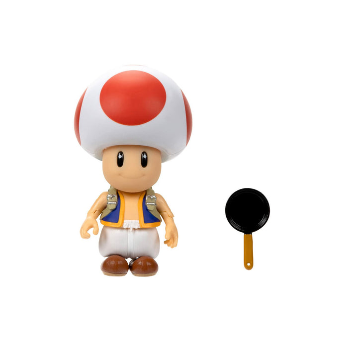 Figurine articulée Toad du film Super Mario Bros de Sanei Boeki, largeur 6,5 x profondeur 8,5 cm, hauteur 10,5 cm