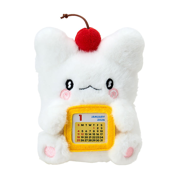 Calendrier de bureau Sanrio Hanamaru Ghost 2026 avec papier PVC polyester pelucheux