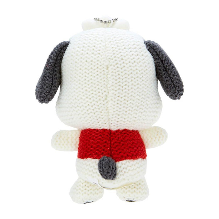 Sanrio Pochacco Gestrickter Maskottchenhalter im Amigurumi-Stil 10x6x13 cm