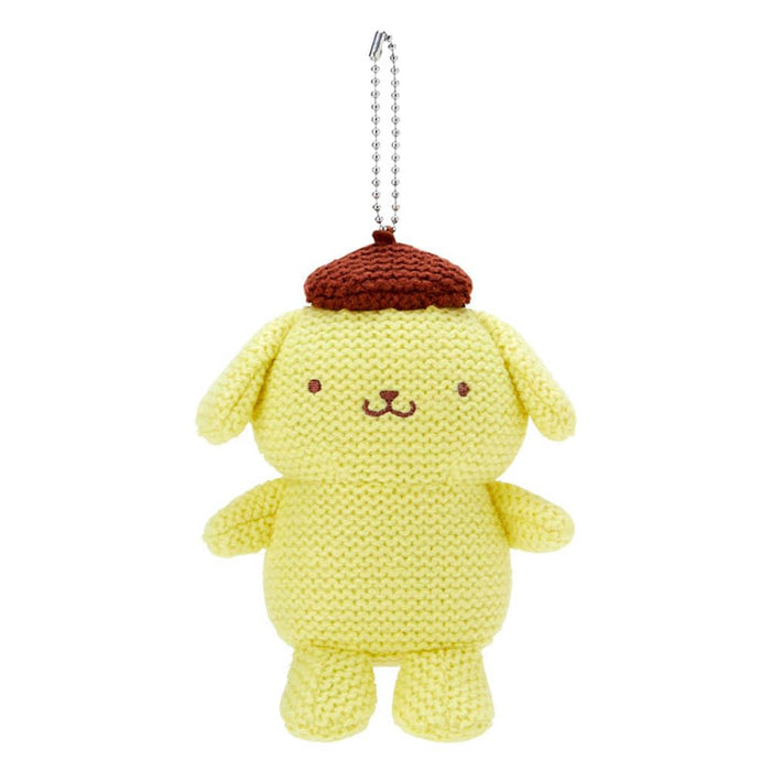 Porte-mascotte tricoté Sanrio Amigurumi Pompompurin 11 x 7 x 12,5 cm