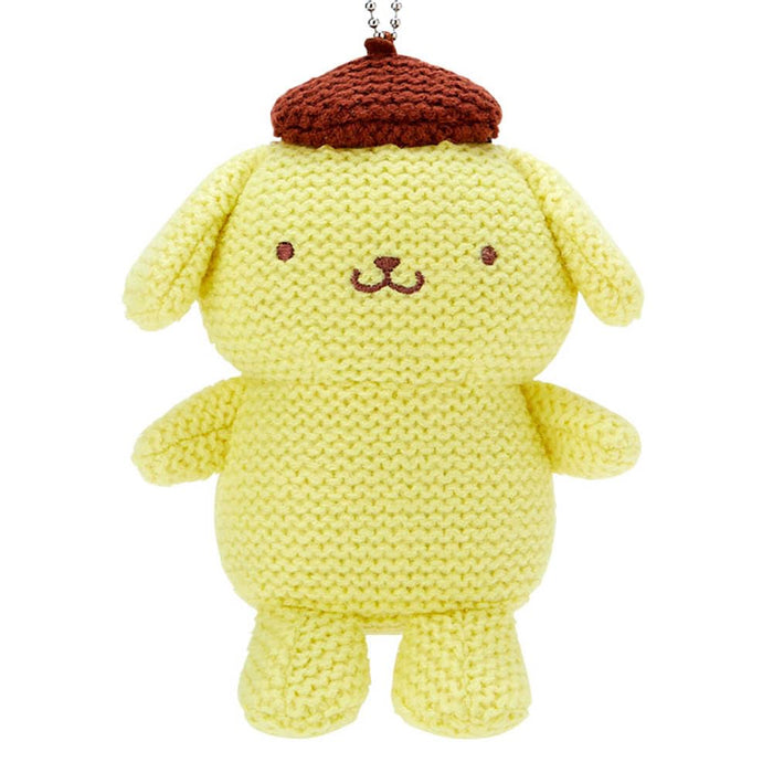 Porte-mascotte tricoté Sanrio Amigurumi Pompompurin 11 x 7 x 12,5 cm