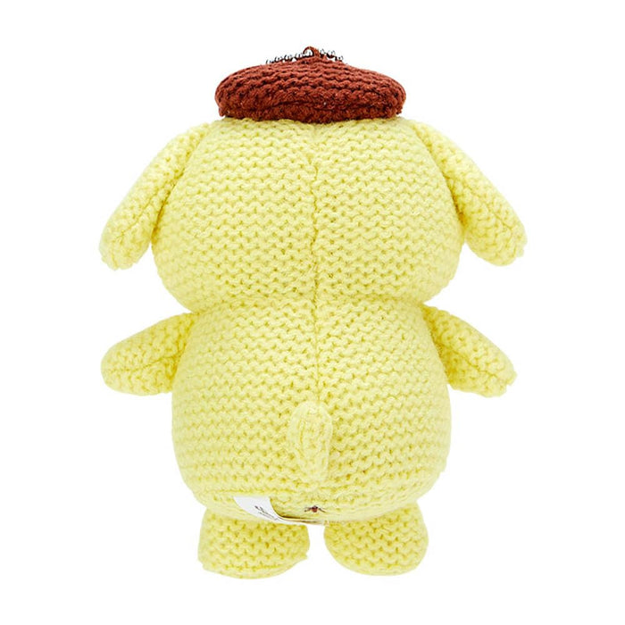 Porte-mascotte tricoté Sanrio Amigurumi Pompompurin 11 x 7 x 12,5 cm