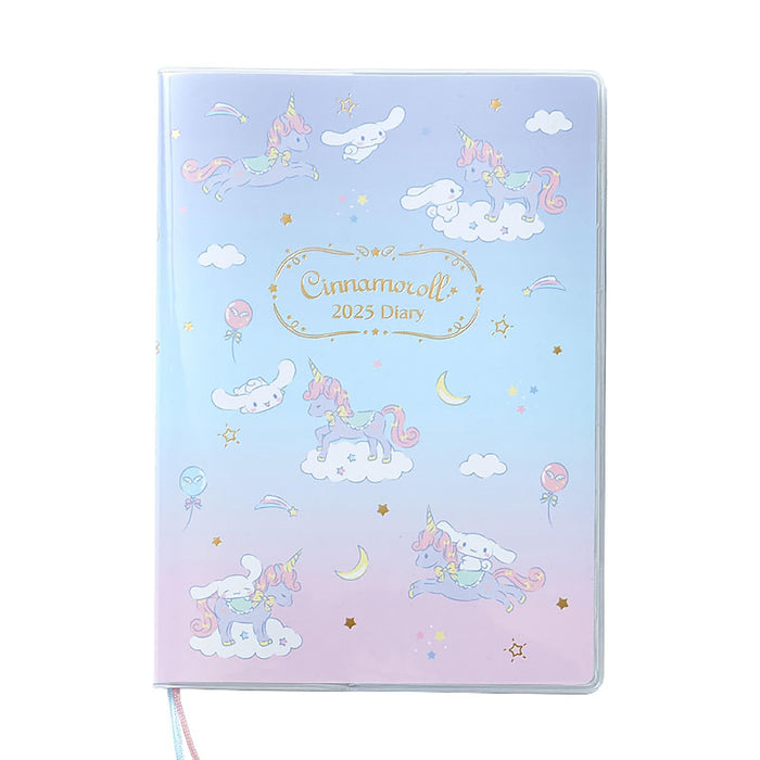 Sanrio Cinnamoroll 2025 B6 Block Diary Planner with Stickers and Bookmark