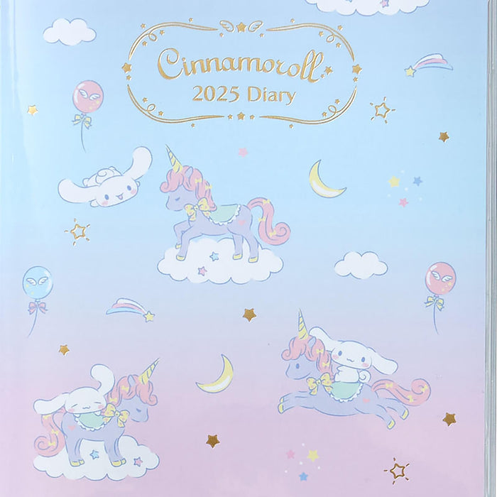 Sanrio Cinnamoroll 2025 B6 Block Diary Planner with Stickers and Bookmark