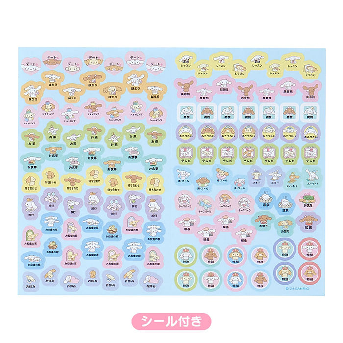 Sanrio Cinnamoroll 2025 B6 Block Diary Planner with Stickers and Bookmark