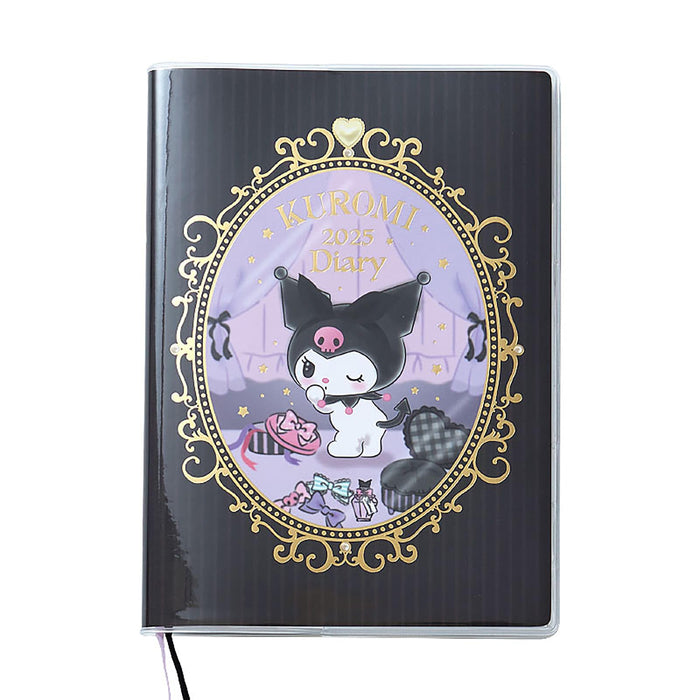 Agenda Sanrio Kuromi B6 2025 avec autocollants et marque-pages Début octobre 2024