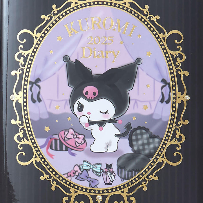 Agenda Sanrio Kuromi B6 2025 avec autocollants et marque-pages Début octobre 2024