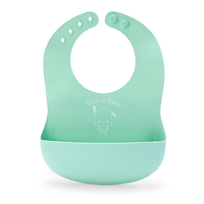 Sanrio Baby Pochacco Silicone Bib for Meals - Easy Clean Waterproof