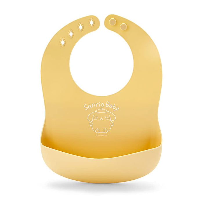 Sanrio Baby Pompompurin Silicone Bib for Meals - Durable and Easy Clean