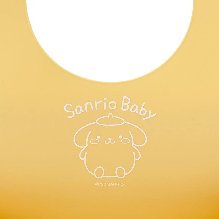 Sanrio Baby Pompompurin Silicone Bib for Meals - Durable and Easy Clean