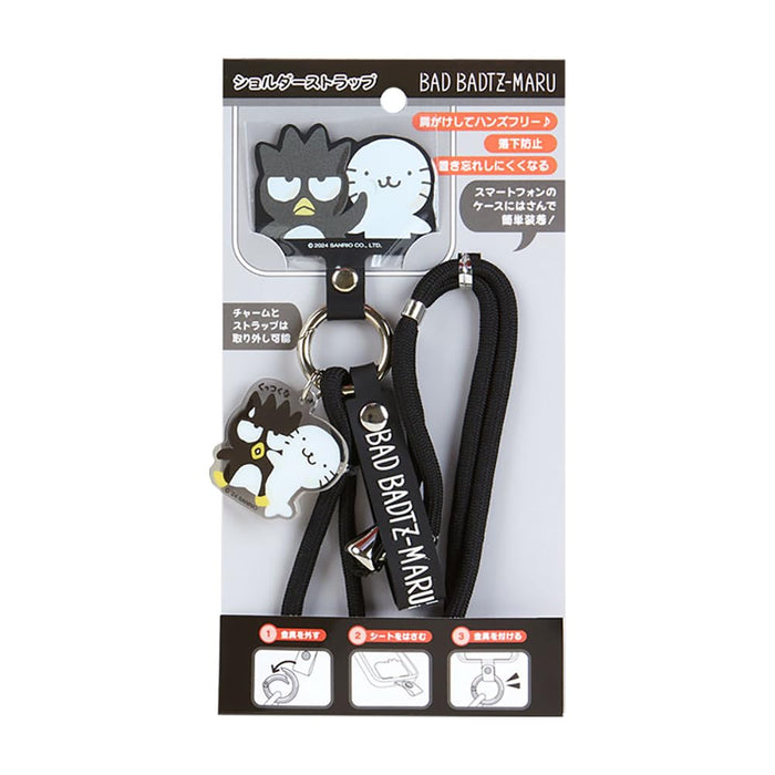 Sanrio Bad Badtz-Maru Shoulder Neck Strap 77cm x 5.5cm Character Black