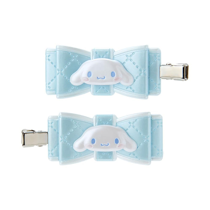 Pince à cheveux en ruban matelassé Sanrio Bangs Clip Cinnamoroll 2,5 cm x 5,5 cm