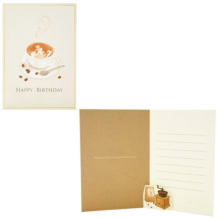 Sanrio Birthday Coffee Greeting Card with Overseas Shipping Bd191-3