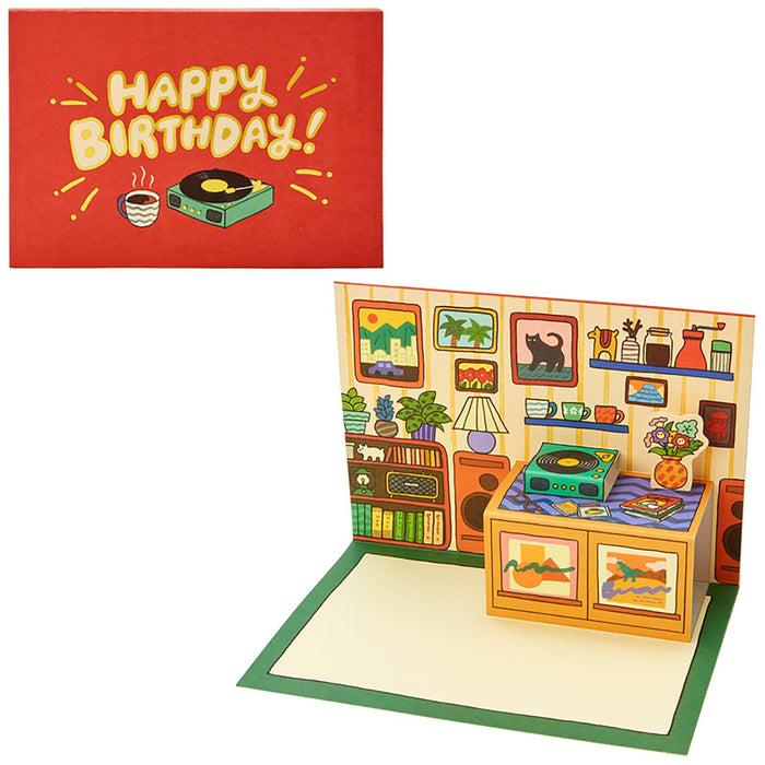 Sanrio Birthday Greeting Card with Record Room Design – Ships Internationally