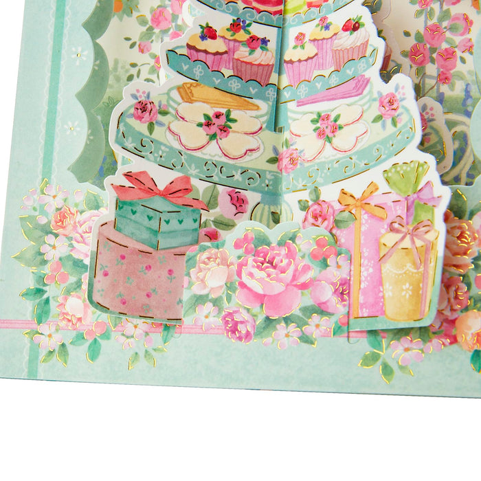 Carte d'anniversaire carrée Sanrio Pop Afternoon Tea Carte de vœux Bd195-3