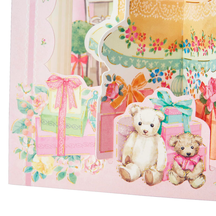 Sanrio Birthday Card Pop Cake Design 6x6 inches - Overseas Shipping Available