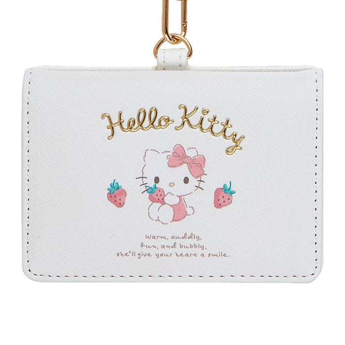 Étui pour cartes d'identité Hello Kitty Sanrio à deux volets 7,5 x 10,5 x 1,5 cm