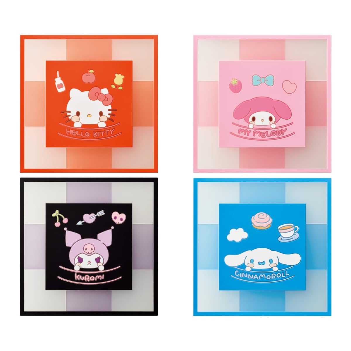 Bandai Sanrio Characters Clear Square Coaster - Durable & Stylish Design- Japan Figure Store - #1 Bring To You The Best Japanese Goods