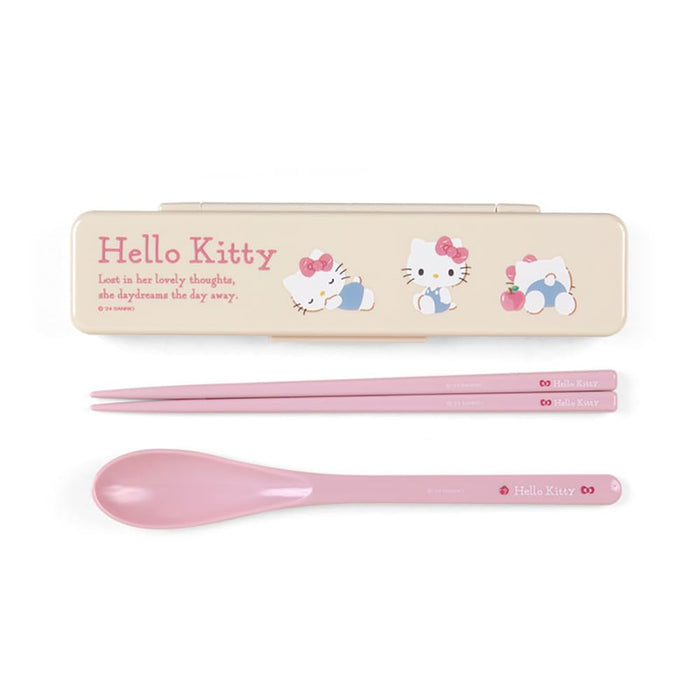 Sanrio Hello Kitty Chopsticks & Spoon Set 1.8 x 18.8 x 4.7 cm Lunch Goods