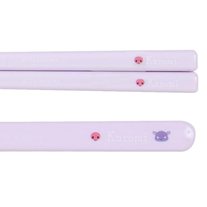 Sanrio Kuromi Chopsticks and Spoon Set - 18.8cm Lunch Goods for Kids