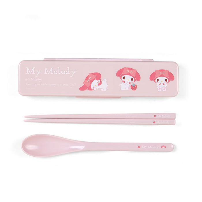 Sanrio My Melody Essstäbchen und Löffel-Set, 1,8 x 18,8 cm – New Life Lunch Goods