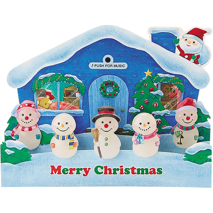 Sanrio Christmas Card with 3D Snowmen - Plays 3 Song Medley - Holiday Greeting