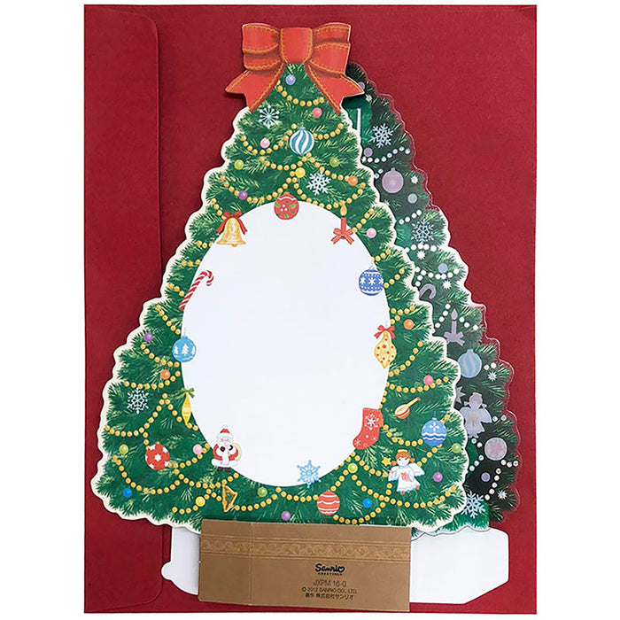 Sanrio Christmas Melody Card Green Tree with Accessories - We Wish You A Merry Christmas