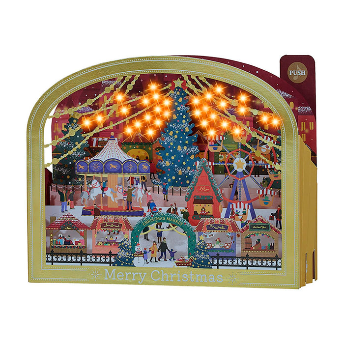 Sanrio Christmas Card with Lights and Melodies Gold Frame Jxpm 7-5 244066