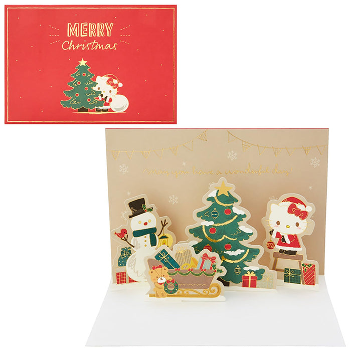 Carte de vœux de Noël Hello Kitty de Sanrio - Décoration d'arbre - Jx 63-3