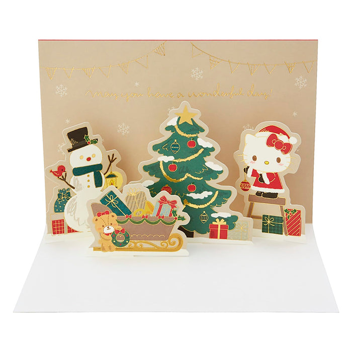 Carte de vœux de Noël Hello Kitty de Sanrio - Décoration d'arbre - Jx 63-3