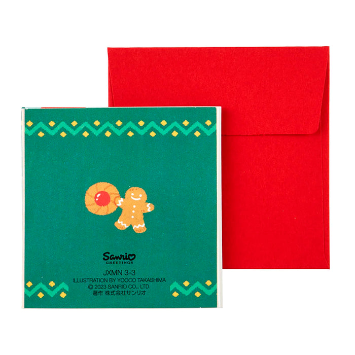 Sanrio Christmas Coffee Cup Mini Greeting Card - Festive Message Cards