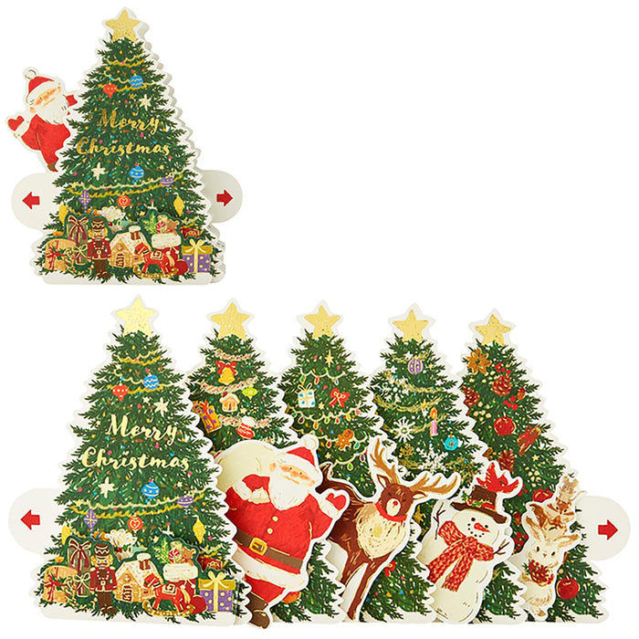 Sanrio Christmas Greeting Card - Santa From The Tree - Overseas Shipping