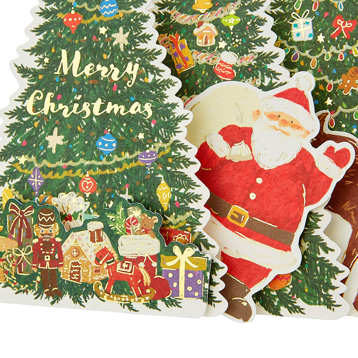 Sanrio Christmas Greeting Card - Santa From The Tree - Overseas Shipping