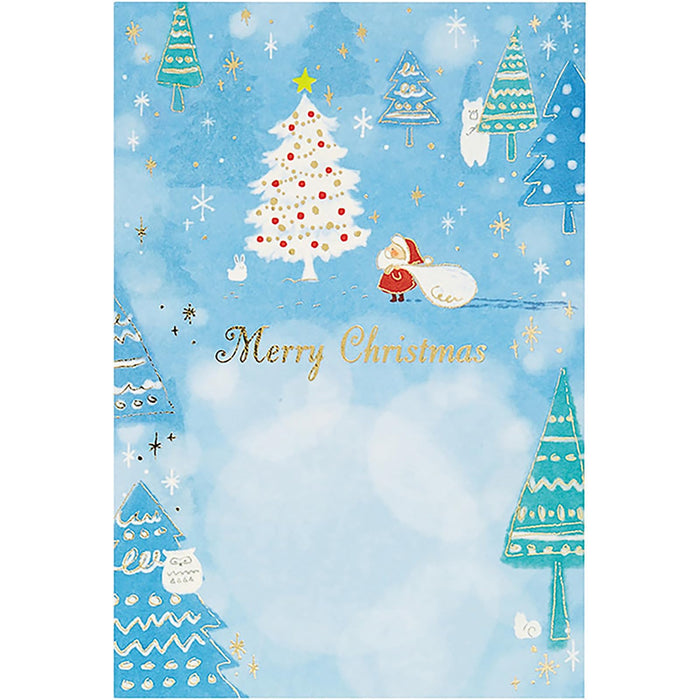 Sanrio Christmas Greeting Card Santa Looking Up At Tree Can Ship Overseas