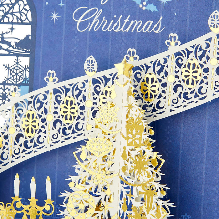 Sanrio Christmas Greeting Cards - Laser Cut Spiral Staircase and Tree Design