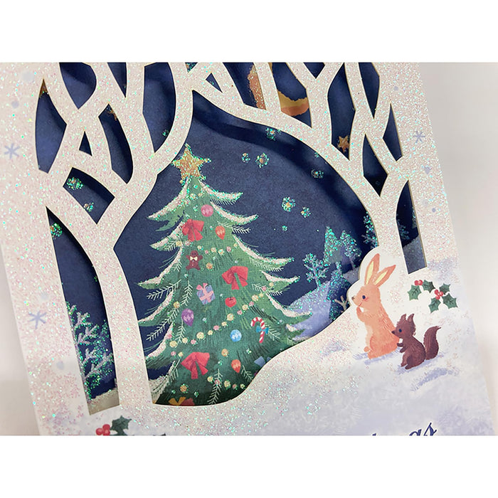 Cartes de Noël Sanrio avec Père Noël et animaux dans la forêt - Livraison à l'étranger