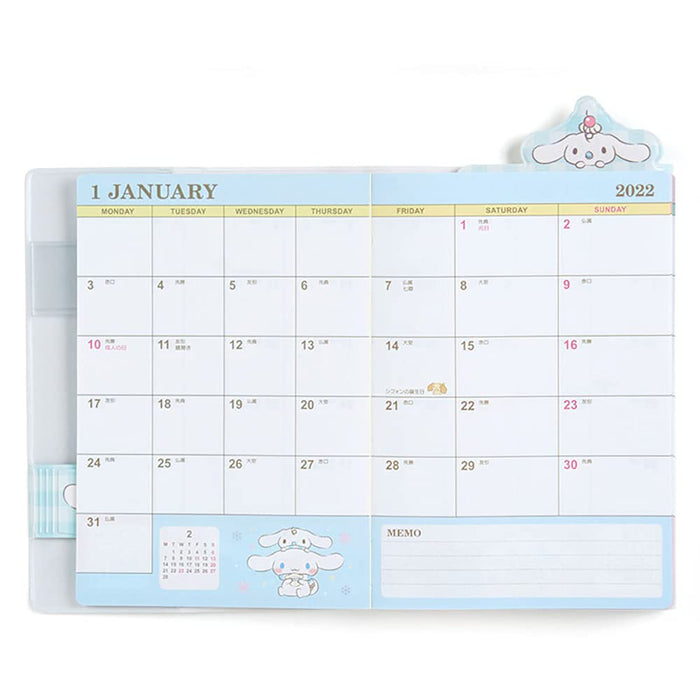 Agenda Sanrio Cinnamoroll 2022 A6 avec marque-page