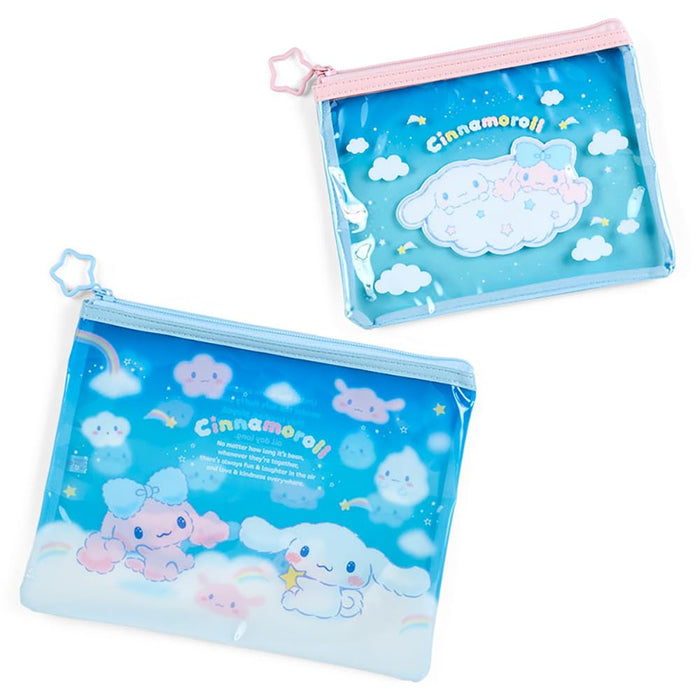 Sanrio Cinnamoroll and Poron Flat Pouch Set of 2 - Cloud Siblings