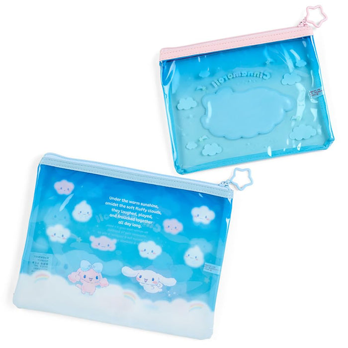 Sanrio Cinnamoroll and Poron Flat Pouch Set of 2 - Cloud Siblings