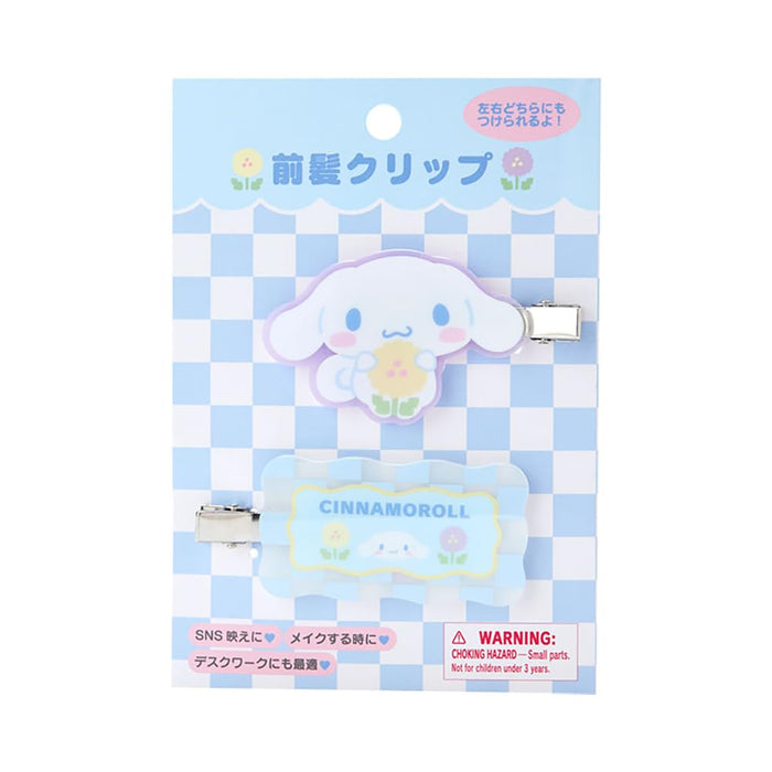 Pince à frange Sanrio Cinnamoroll Pastel Checker 5,5 x 7,7 x 1 cm Accessoire pour cheveux