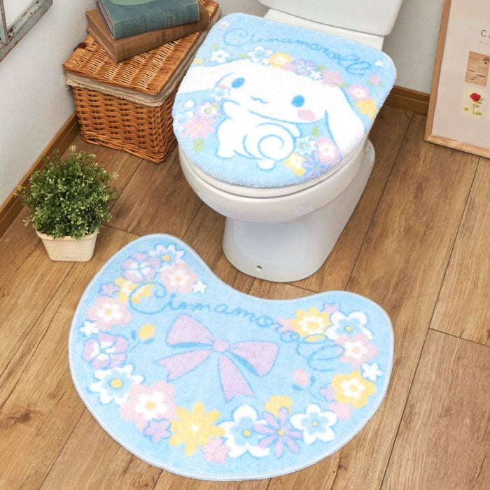 Sanrio Cinnamoroll Cinnamon Toilet Cover & Mat 2-Piece Set - Fits Heated Toilets