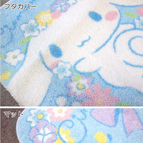 Ensemble de 2 tapis et housse de toilette Sanrio Cinnamoroll Cinnamon - Compatible avec les toilettes chauffantes