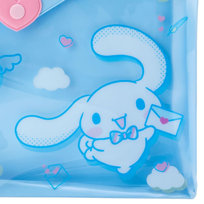 Sanrio Cinnamoroll Transparenter Mehrfachbeutel, 20 x 26,5 x 3 cm, flache Brieftasche mit Figuren