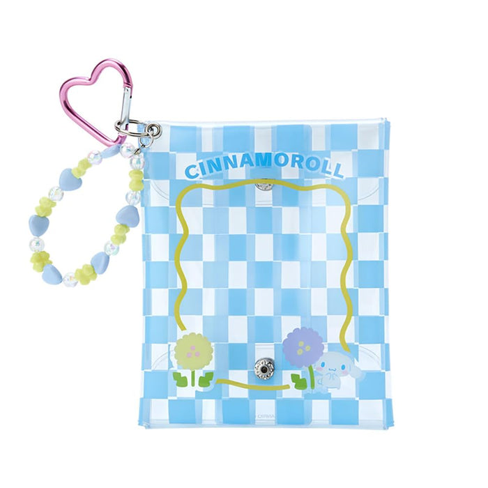 Sanrio Cinnamoroll Clear Pouch Pastel Checker 15x12x2 cm with Charm