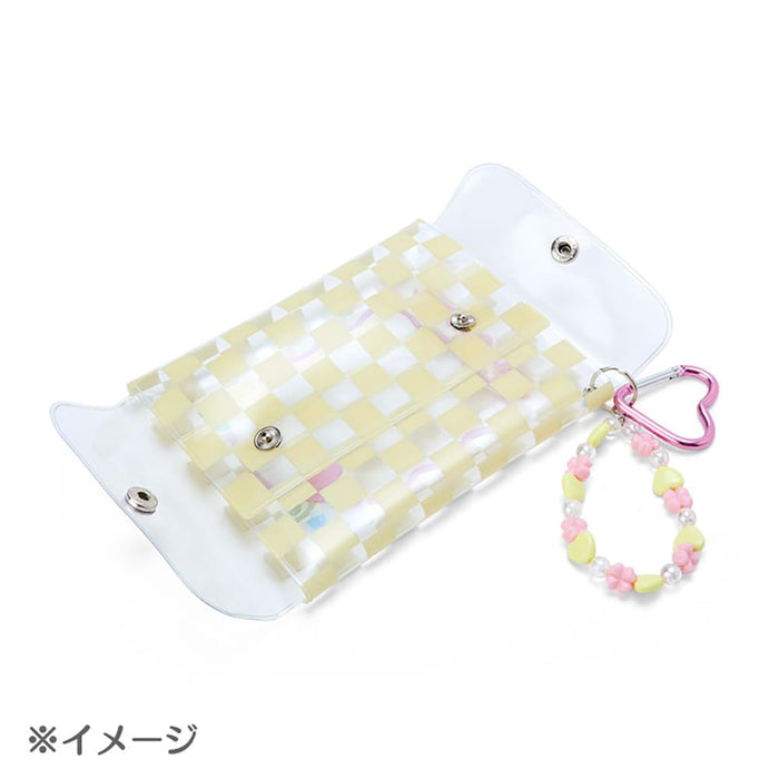 Sanrio Cinnamoroll Clear Pouch Pastel Checker 15x12x2 cm with Charm