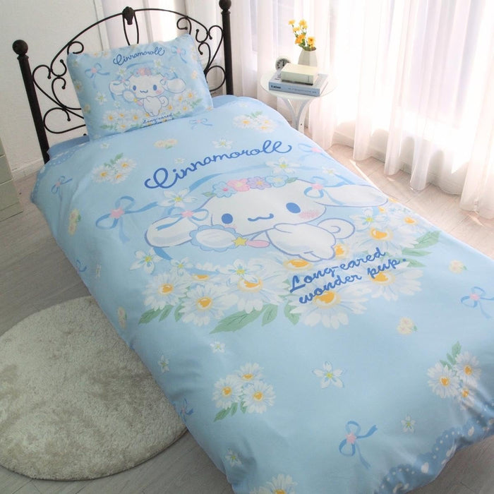 Sanrio Cinnamoroll Single Duvet Set 3 PC Includes Cover Pillowcase Mattress Cover