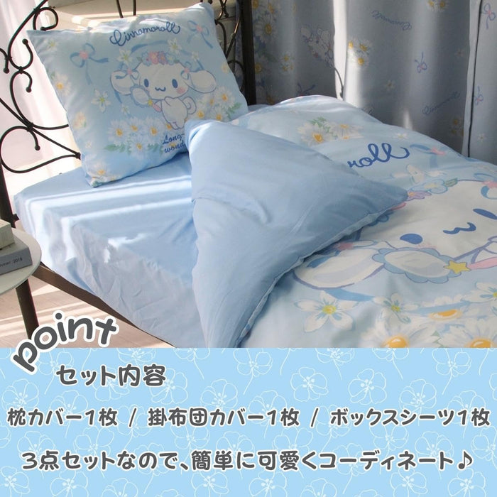 Sanrio Cinnamoroll Single Duvet Set 3 PC Includes Cover Pillowcase Mattress Cover