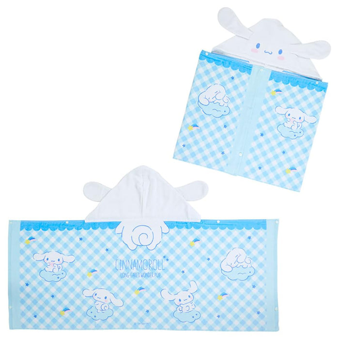 Serviette à capuche Sanrio Cinnamoroll 75x120cm pour enfants - Douce et absorbante