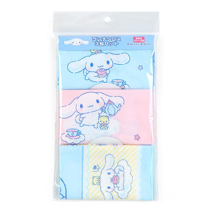 Lot de 3 serviettes à déjeuner Sanrio Cinnamoroll pour enfants et adultes